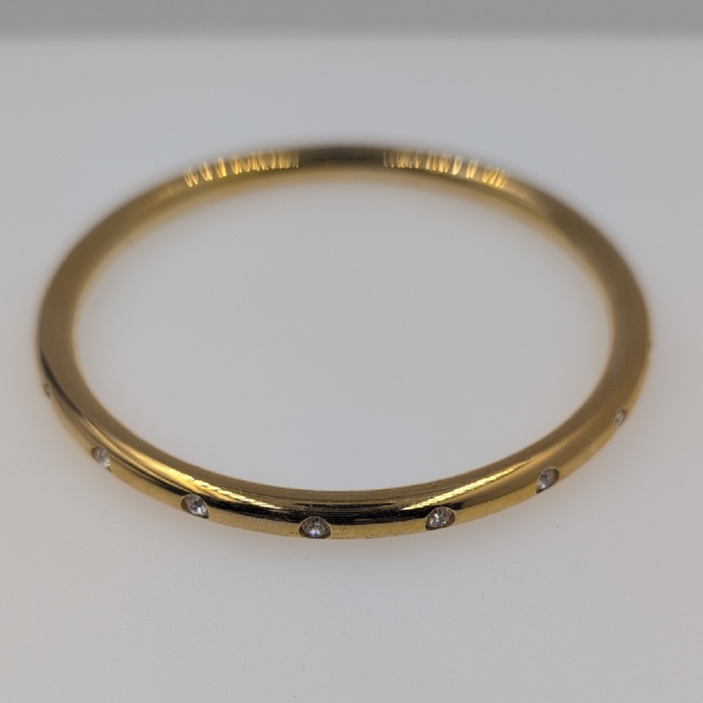 Swarovski Gold Crystal Accent Bangle Bracelet
